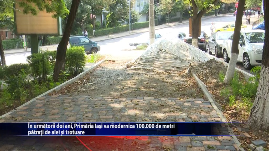 In urmatorii doi ani, Primaria Iasi va moderniza 100.000 de metri patrati de alei si trotuare