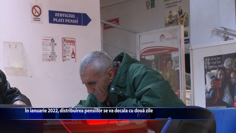 In ianuarie 2022, distribuirea pensiilor se va decala cu doua zile
