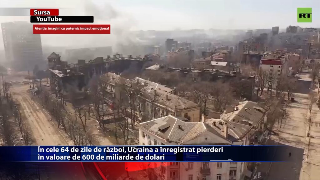 In cele 64 de zile de razboi, Ucraina a inregistrat pierderi in valoare de 600 de miliarde de dolari