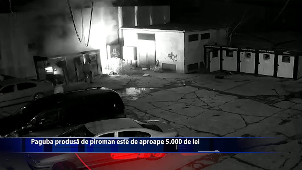 Paguba produsa de piroman este de aproape 5.000 de lei