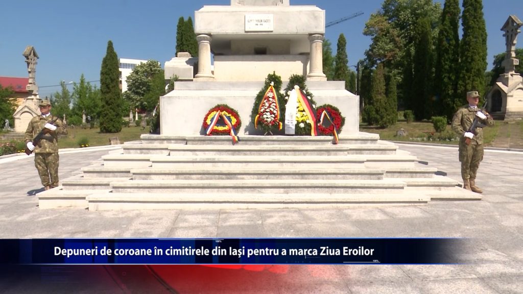 Depuneri de coroane in cimitirele din Iasi pentru a marca Ziua Eroilor