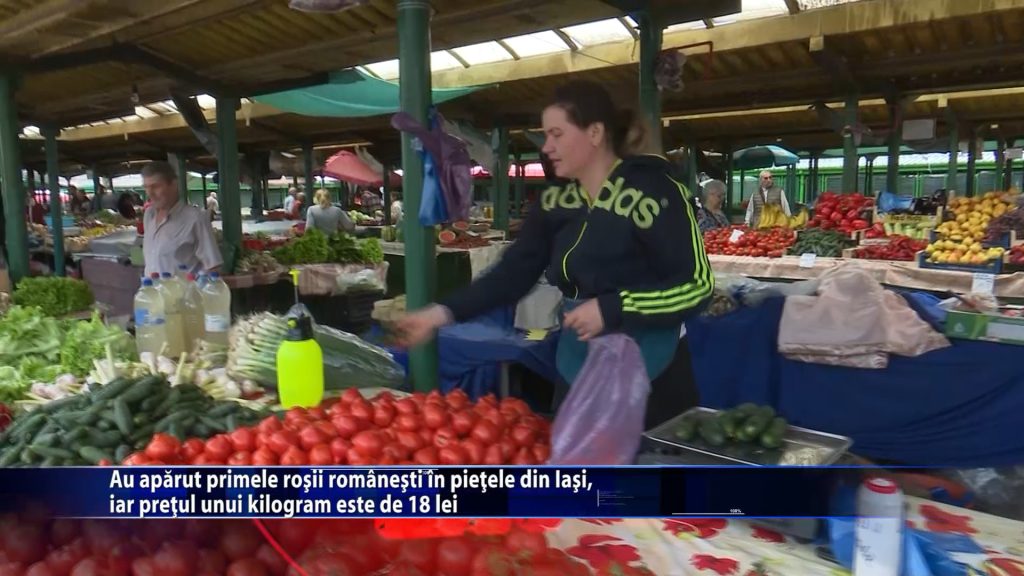 Au aparut primele rosii romanesti in pietele din Iasi, iar pretul unui kilogram este de 18 lei