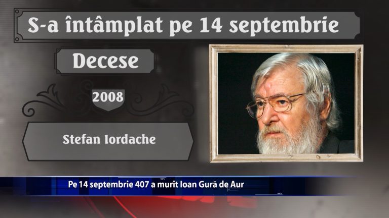 Pe 14 septembrie 407 a murit Ioan Gură de Aur