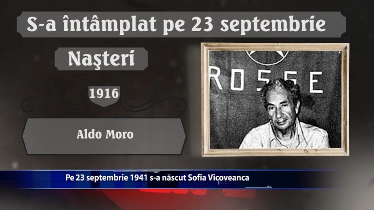 Pe 23 septembrie 1941 s-a născut Sofia Vicoveanca