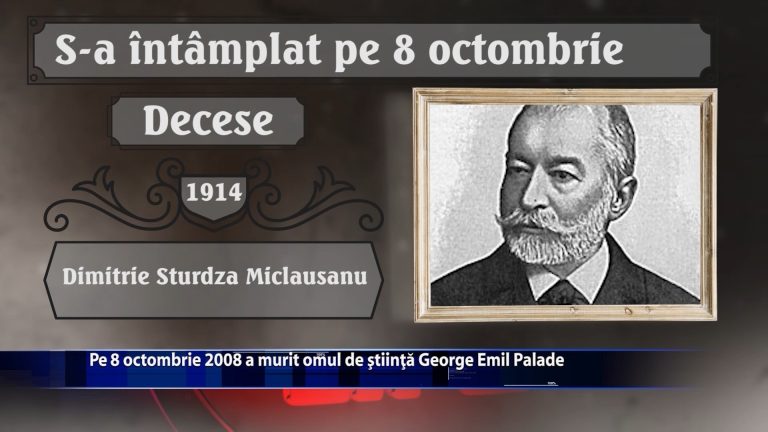 Pe 8 octombrie 2008 a murit omul de stiinta George Emil Palade