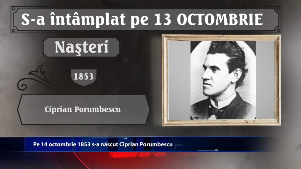 Pe 14 octombrie 1853 s-a nascut Ciprian Porumbescu