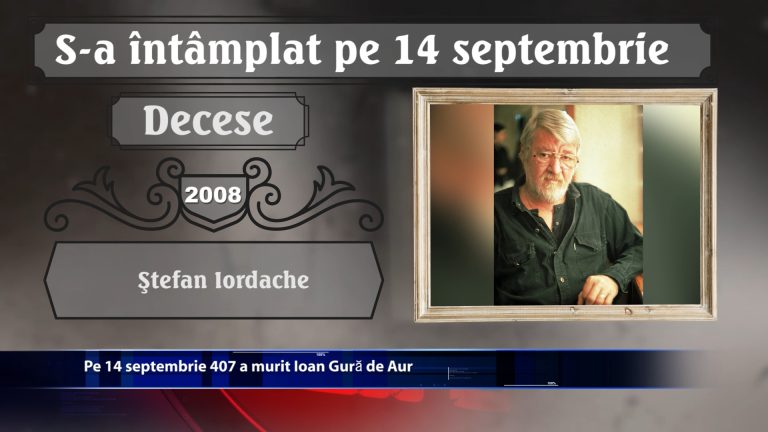 Pe 14 septembrie 407 a murit Ioan Gura de Aur