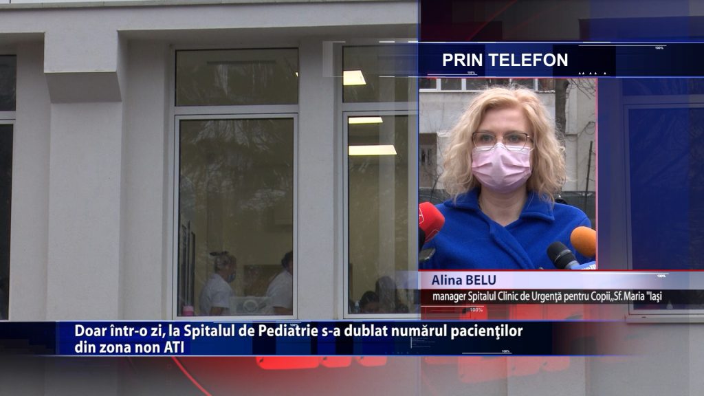 Doar intr-o zi, la Spitalul de Pediatrie s-a dublat numarul pacientilor din zona rosie non ATI