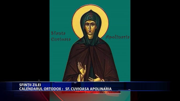 Sfintii zilei: Calendar ortodox: Sv. Cuvioasa Apolinaria Calendar catolic: Fer. Angela de Foligno