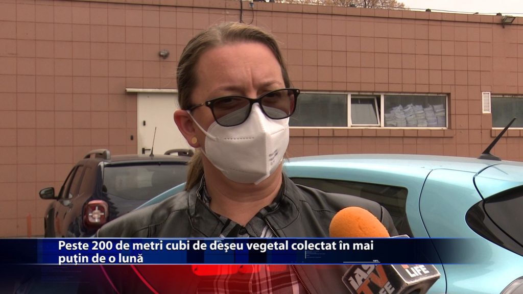 Peste 200 de metri cubi de deșeu vegetal colectat în mai puțin de o lună