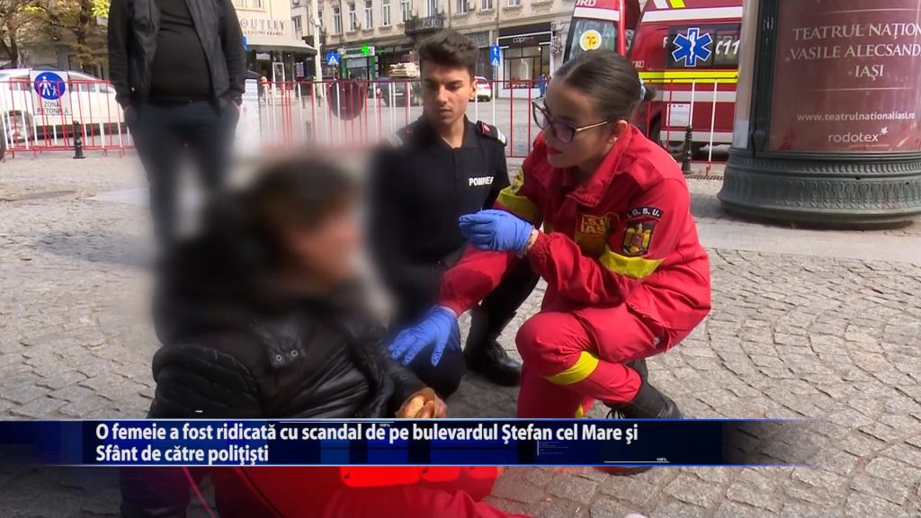 O femeie a fost ridicata cu scandal de pe bulevardul Stefan cel Mare si Sfant de catre politisti