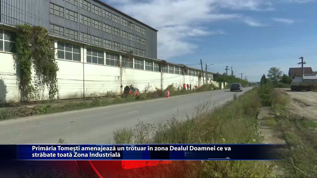 Primaria Tomesti amenajeaza un trotuar in zona Dealul Doamnei ce va strabate toata Zona Industriala