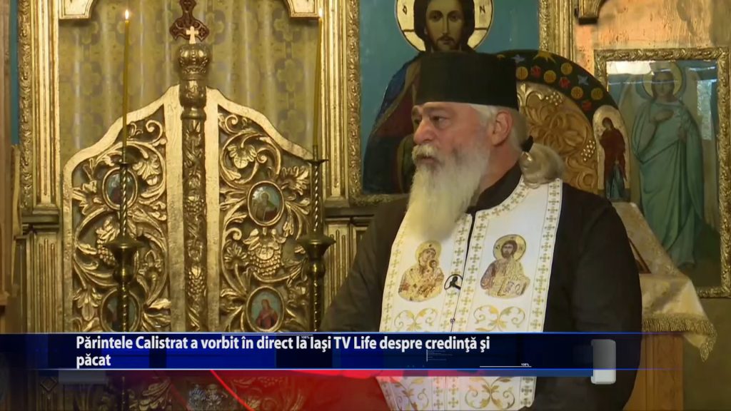 Parintele Calistrat a vorbit in direct la Iasi TV Life despre credinta si pacat