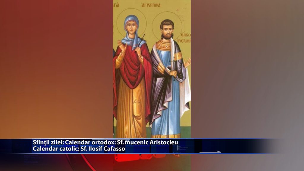 Sfintii zilei: Calendar ortodox: Sf. mucenic Aristocleu Calendar catolic: Sf. Iosif Cafasso