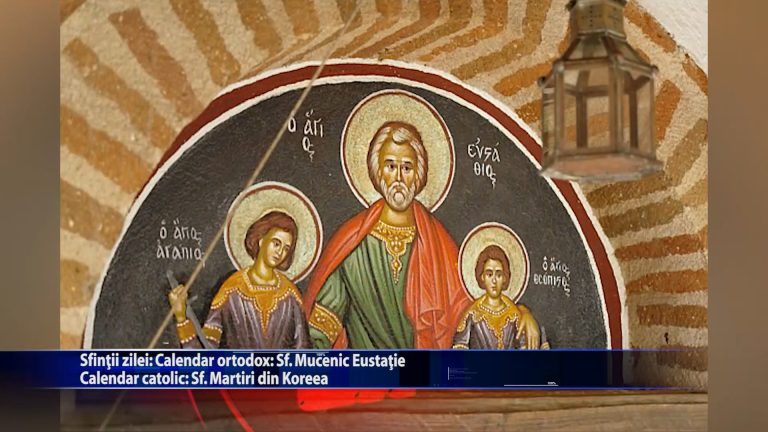 Sfintii zilei: Calendar ortodox: Sf. Mucenic Eustatie Calendar catolic: Sf. Martiri din Koreea