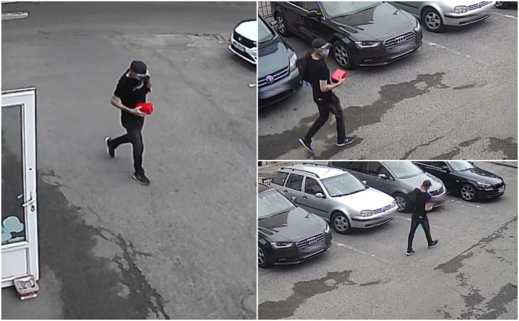 Un hoț a fost filmat când fura aproape 82.000 de lei, plus un laptop. Imaginile au făcut înconjurul internetului