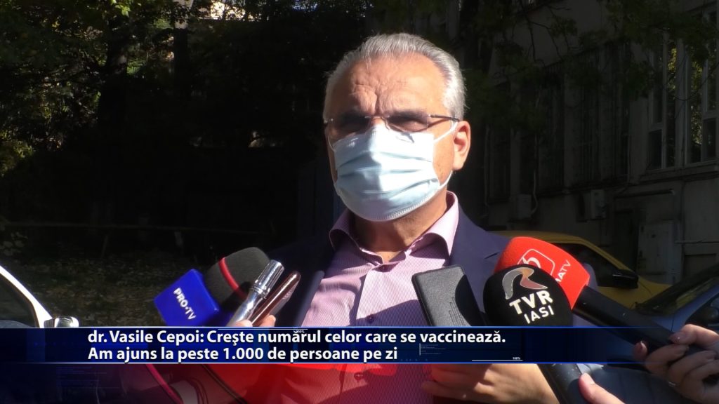 dr. Vasile Cepoi: Creste numărul celor care se vaccinează. Am ajuns la peste 1.000 de persoane pe zi