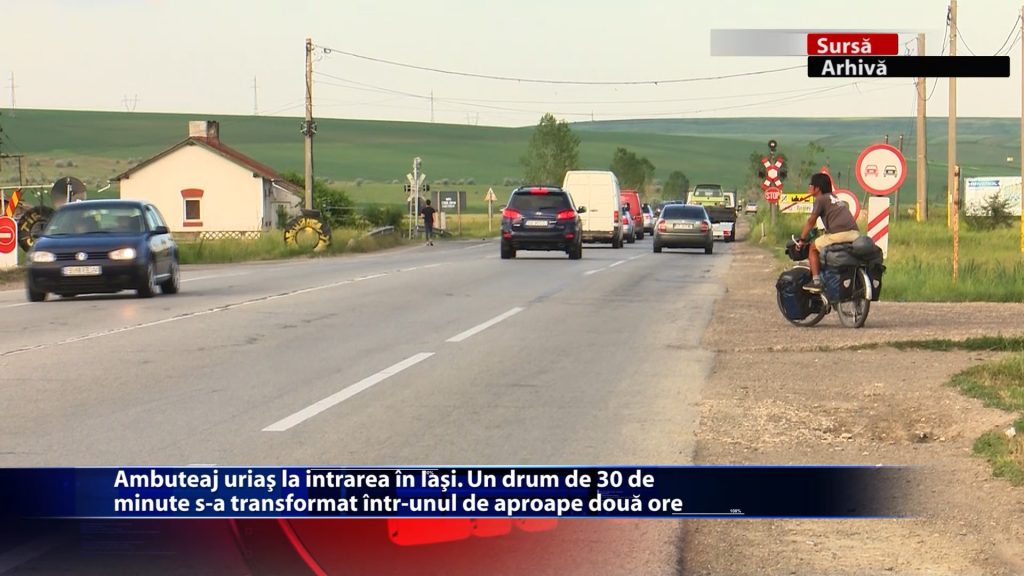 Ambuteiaj urias la intrarea in Iasi. Un drum de 30 de minute s-a transformat intr-unul de aproape doua ore
