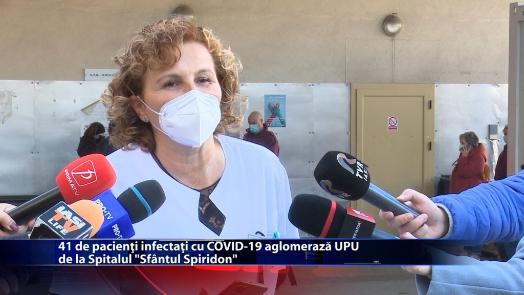41 de pacienți infectați cu COVID-19 aglomerează UPU de la Spitalul „Sfântul Spiridon”
