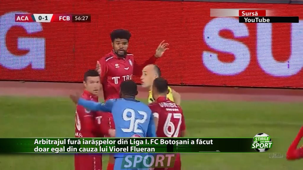 Arbitrajul fură iarăși puncte echipelor din Liga I. FC Botoșani a făcut doar egal din cauza lui Viorel Flueran