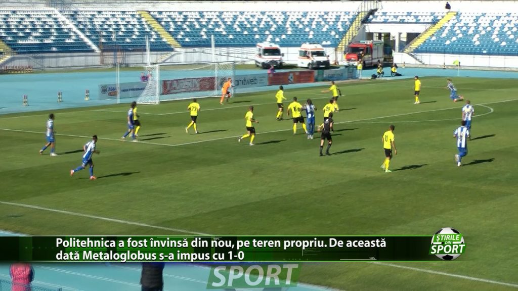 Politehnica a fost învinsă din nou, pe teren propriu. De aceasta dată Metaloglobus s-a impus cu 1-0