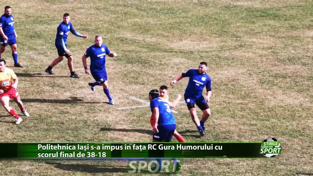 Politehnica Iasi s-a impus in fata lui RC Gura Humorului cu scorul final de 38-18