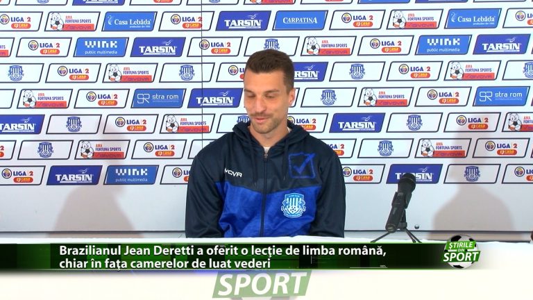 Brazilianul Jean Deretti a oferit o lecție de limba română, chiar în fața camerelor de luat vederi