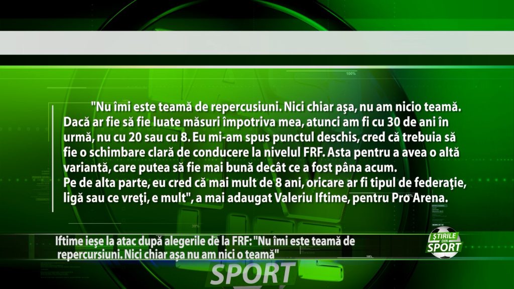 Iftime iese la ataca dupa alegerile de la FRF: „Nu îmi este teama de repercusiuni. Nici chiar a?a, nu am nicio teama”