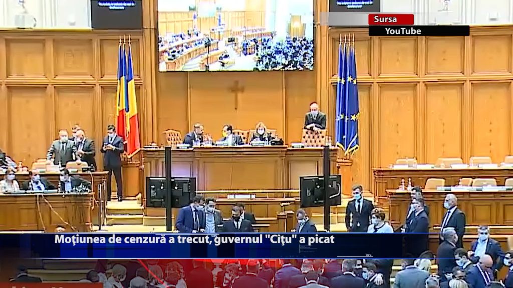 Motiunea de cenzura a trecut, guvernul „Cîțu” a picat
