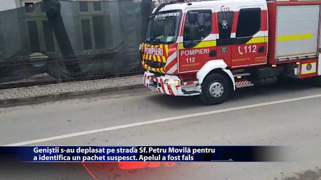 Genistii s-au deplasat pe strada Sf. Petru Movila pentru a identifica un pachet suspect. Apel a fost fals