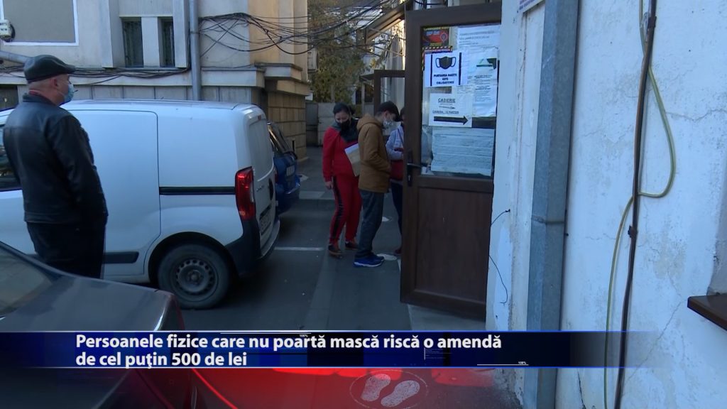 Persoanele fizice care nu poartă masca riscă o amendă de cel puțin 500 de lei