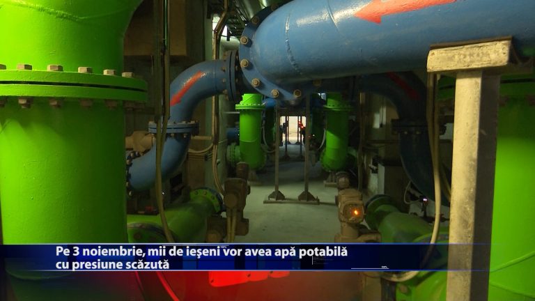 Pe 3 noiembrie, mii de ieșeni vor avea apă potabilă cu presiune scăzută