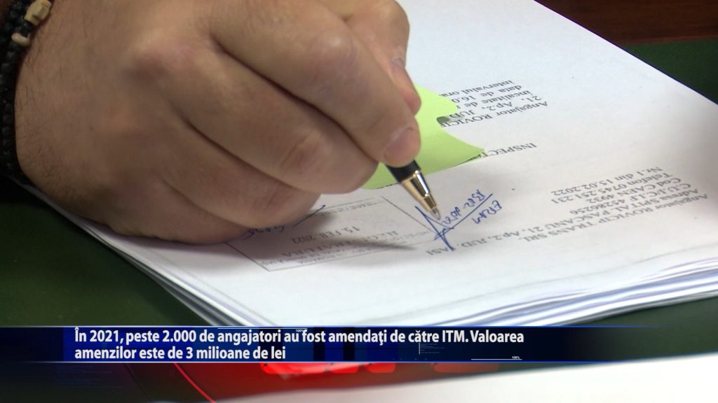 In 2021, peste 2.000 de angajatori au fost amendati de catre ITM. Valoarea amenzilor este de 3 milioane de lei