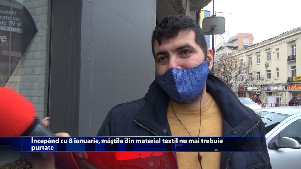 Incepand cu 8 ianuarie, mastile din material textil nu mai trebuie purtate