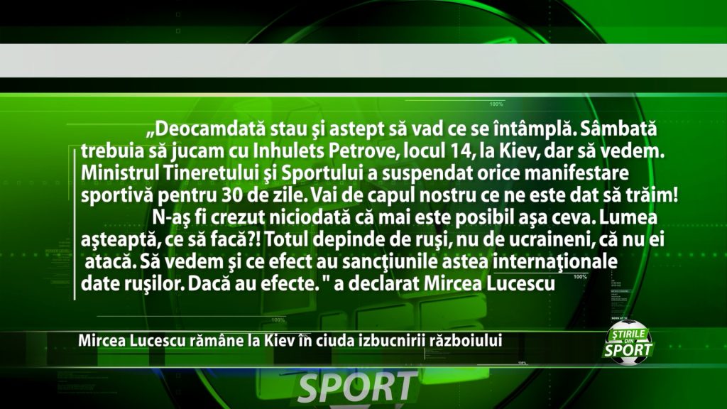 Mircea Lucescu ramane la Kiev in ciuda izbucnirii razboiului. Sotia antrenorului insa, nu se mai duce in Ucraina
