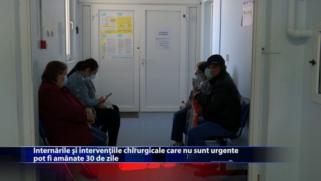 Internările și intervențiile chirurgicale care nu sunt urgente pot fi amânate 30 de zile