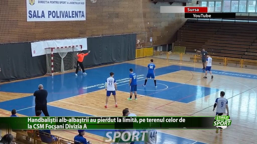 Handbalistii alb-albastri au pierdut la limita, pe terenul celor de la CSM Focsani Div.A
