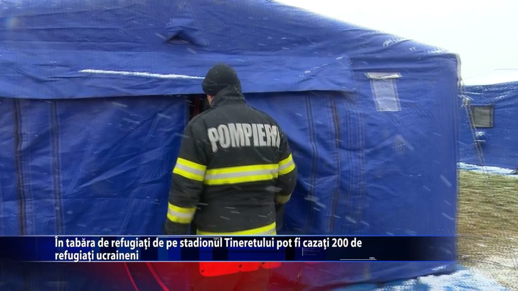 In tabara de refugiati de pe Stadionul Tineretului pot fi cazati 200 de refugiati ucraineni
