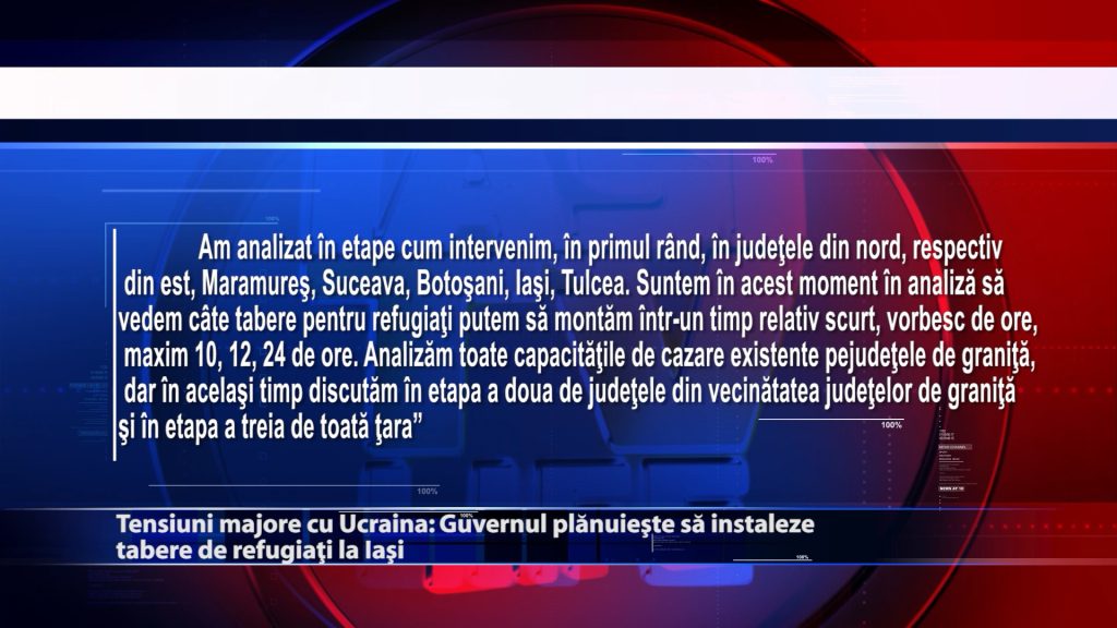 Tensiuni majore in Ucraina: Guvernul planuieste sa instaleze tabere de refugiati la Iasi