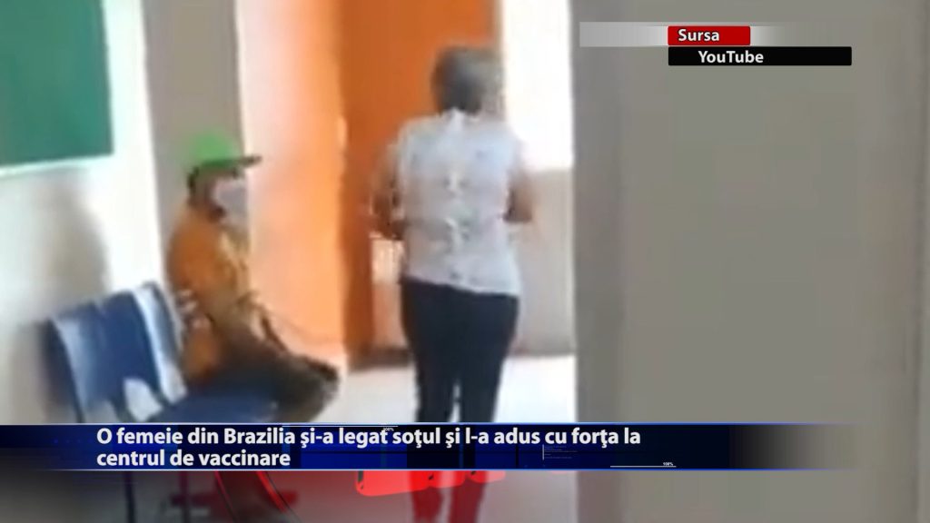 O femeie din Brazilia si-a legat sotul si l-a adus cu forta la centrul de vaccinare