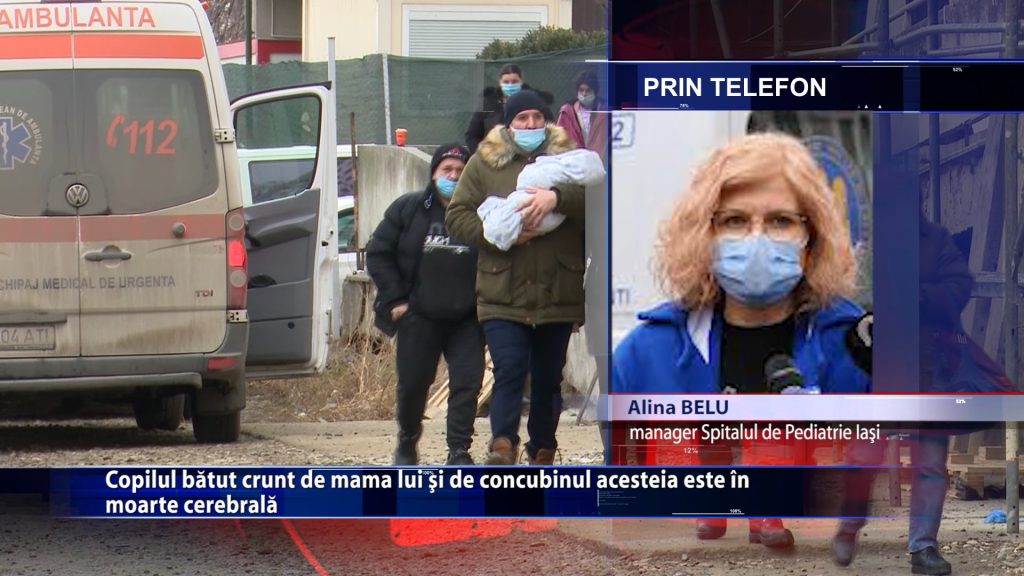 Copilul batut crunt de mama lui si de concubinul acesteia este in moarte cerebrala