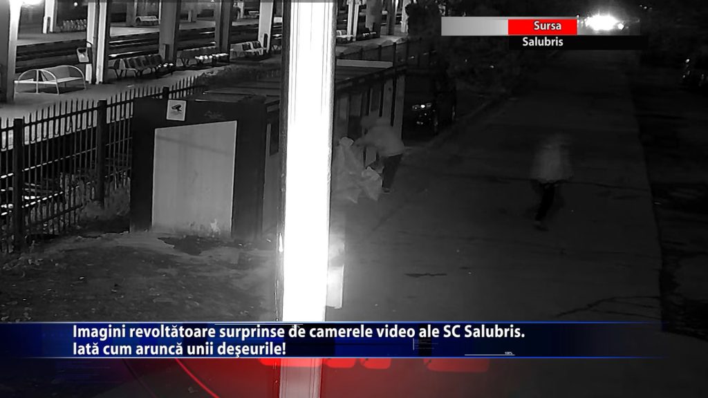 Imagini revoltatoare surprinse de camerele video ale SC Salubris – Iata cum arunca unii deseurile!