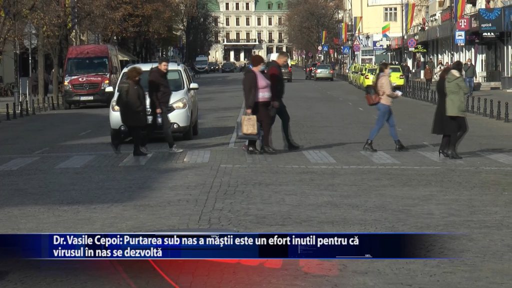 dr. Vasile Cepoi: Purtarea sub nas a mastii un efort inutil pentru ca virusul in nas se dezvolta