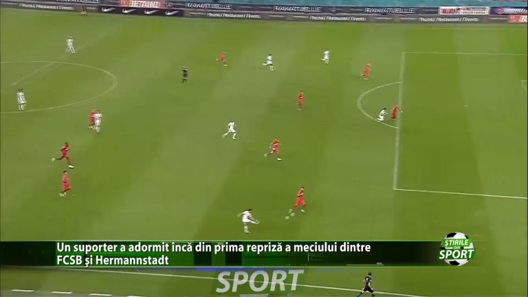 Un suporter a adormit inca din prima repriza a meciului dintre FCSB si Hermannstadt