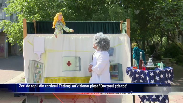 Zeci de copii din cartierul Tatarasi au vizionat piesa ,,Doctorul stie tot”