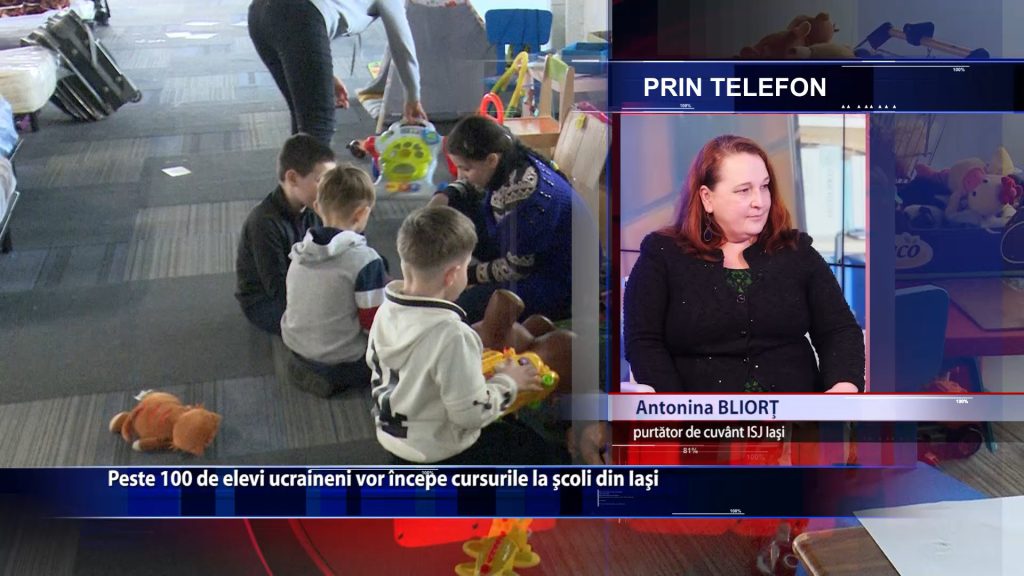 Peste 100 de elevi ucraineni vor incepe cursurile la scoli din Iasi