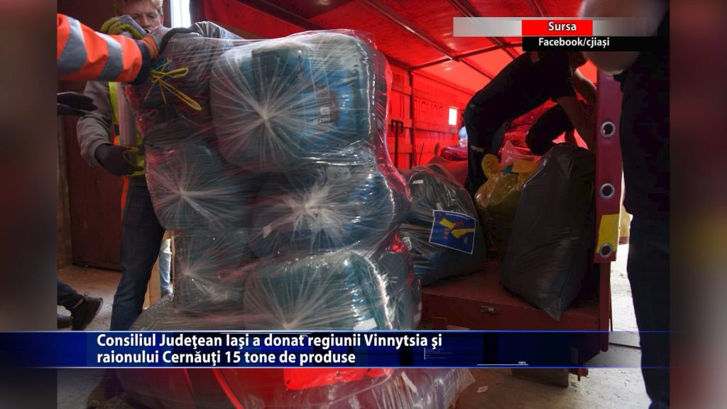 Consiliul Judetean Iasi a donat regiunii Vinnytsia si raionului Cernauti 15 tone de produse