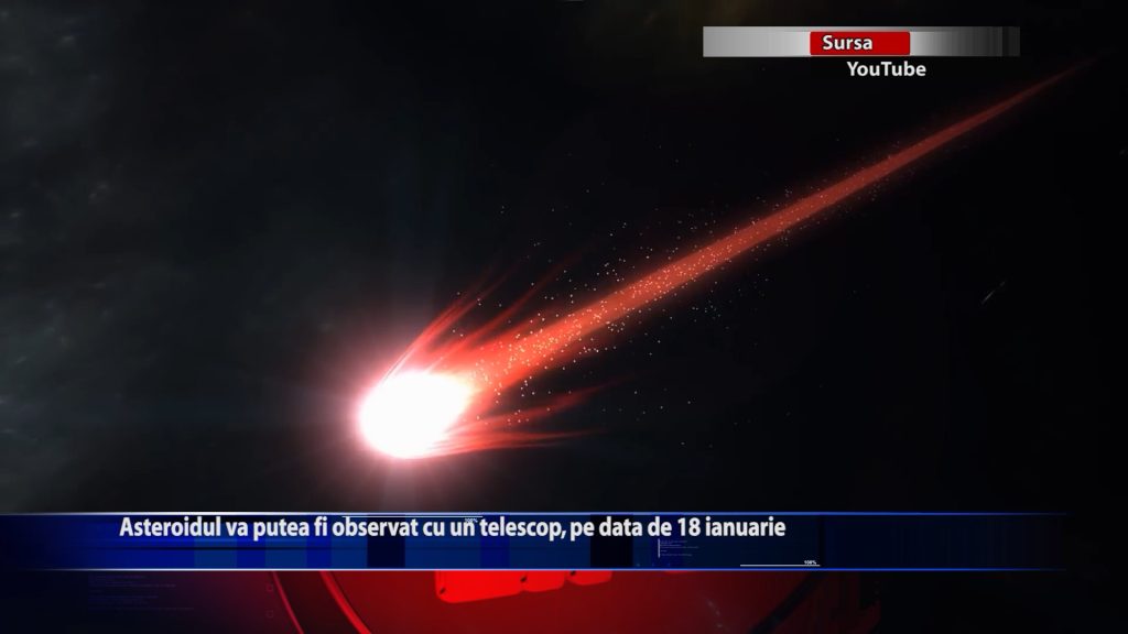 Asteroidul va putea fi observat, cu un telescop, pe data de 18 ianuarie