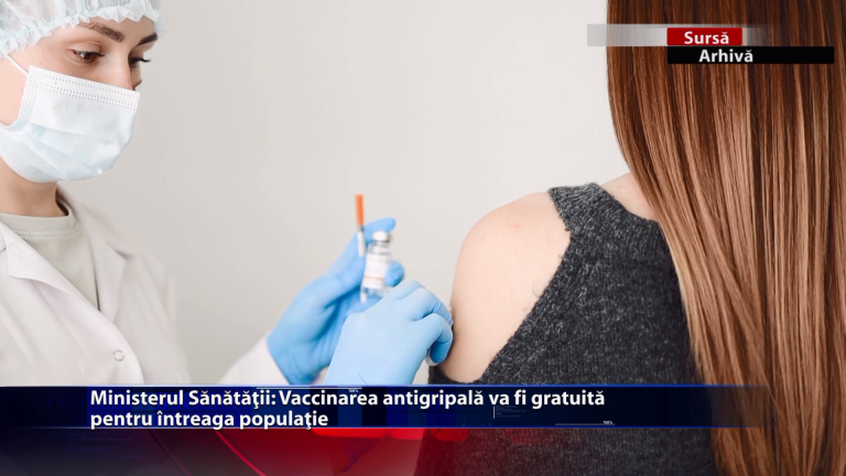 Ministerul Sanatatii: Vaccinare antigripala va fi gratuita pentru intreaga populatie