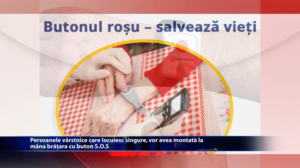 Persoanele varstnice care locuiesc singure, vor avea montata la mana o bratara cu buton S.O.S